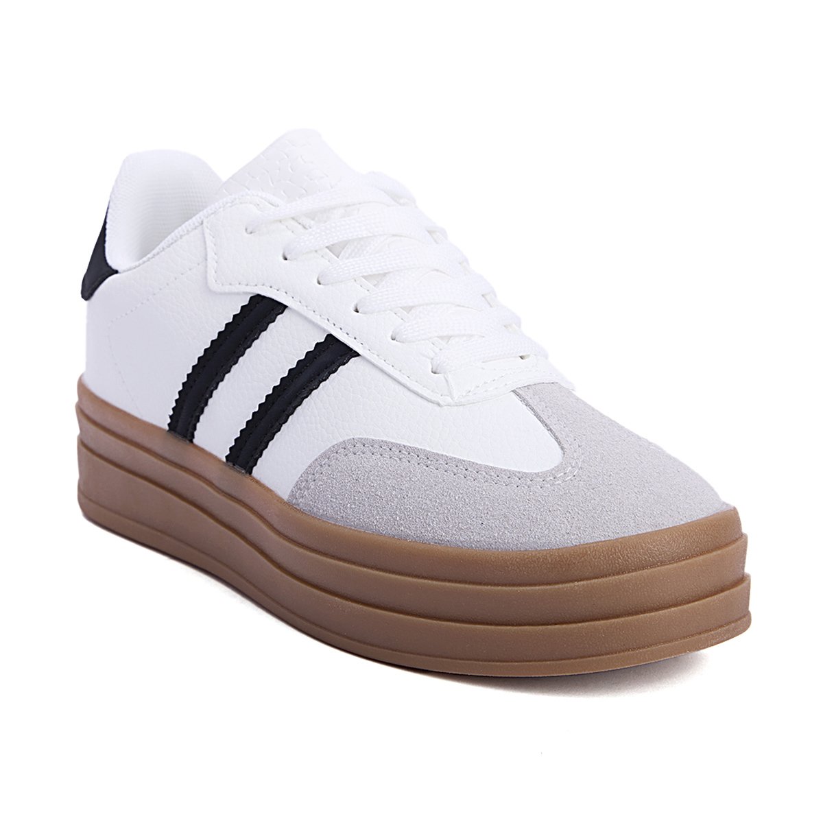 Γυναικεία sneakers με σχέδιο, λευκό μαύρο