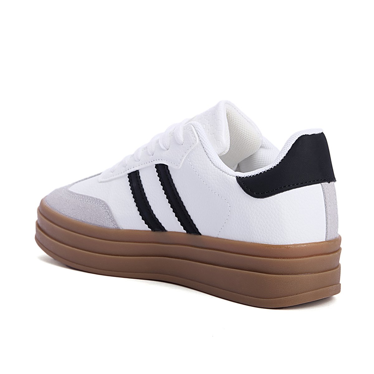 Γυναικεία sneakers με σχέδιο, λευκό μαύρο