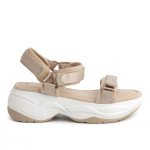 Μπεζ sport sandals με υπερυψωμένη σόλα
