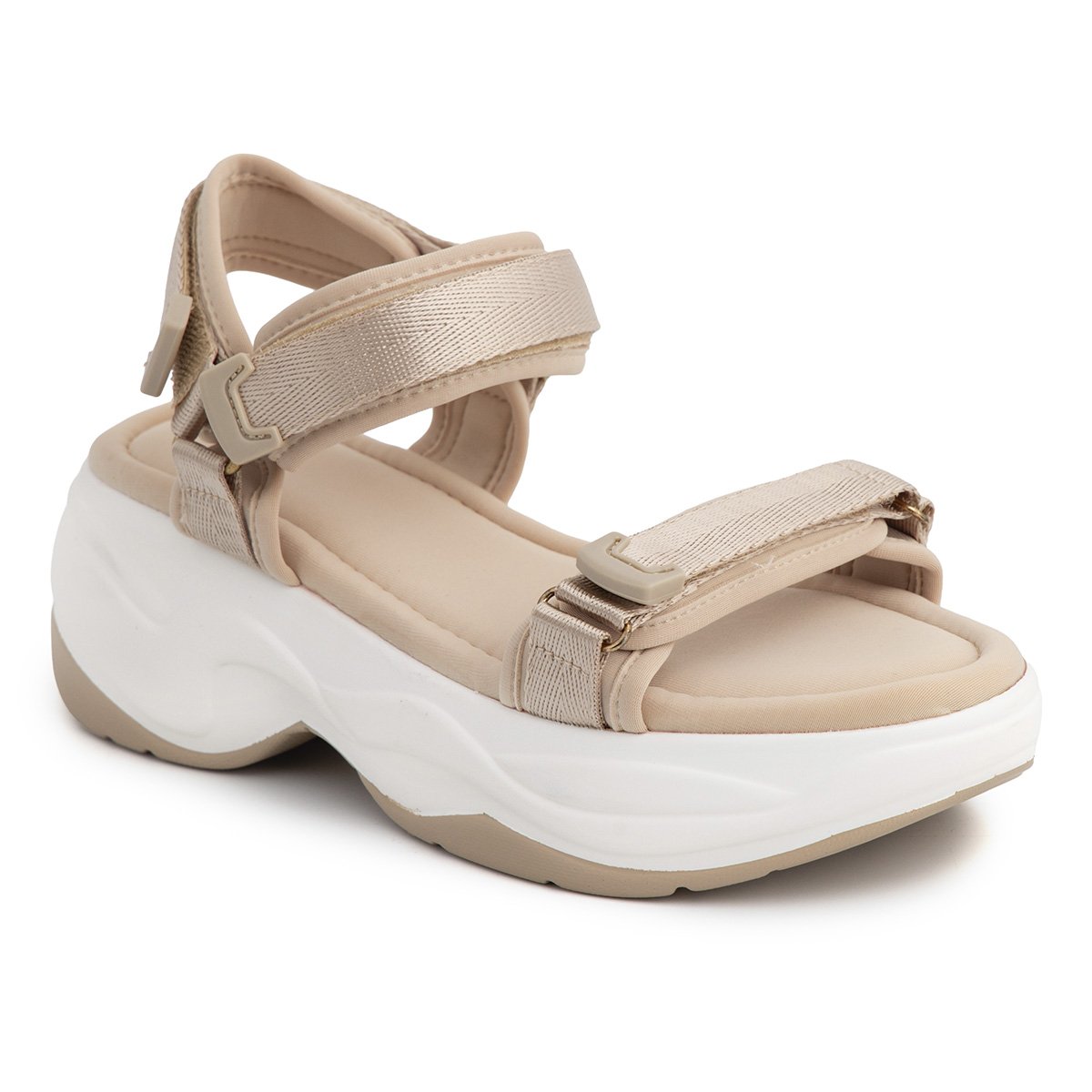 Μπεζ sport sandals με υπερυψωμένη σόλα