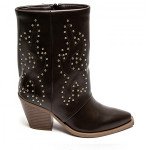 Καφέ Cowboy boots με διακοσμητικά Τρουκς