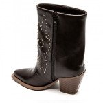 Καφέ Cowboy boots με διακοσμητικά Τρουκς