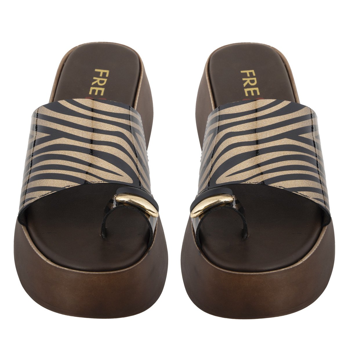 Μπρονζε πλατφόρμες Fred με εφαρμογή toe ring
