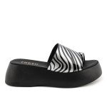 Ασημί πλατφόρμες Fred με εφαρμογή toe ring