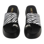 Ασημί πλατφόρμες Fred με εφαρμογή toe ring