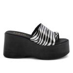 Ασημί ψηλές πλατφόρμες Fred με toe ring