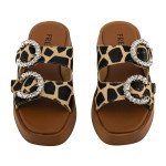 Fred flatforms με στρογγυλές αγκράφες και ιδιαίτερη υφή, ταμπά