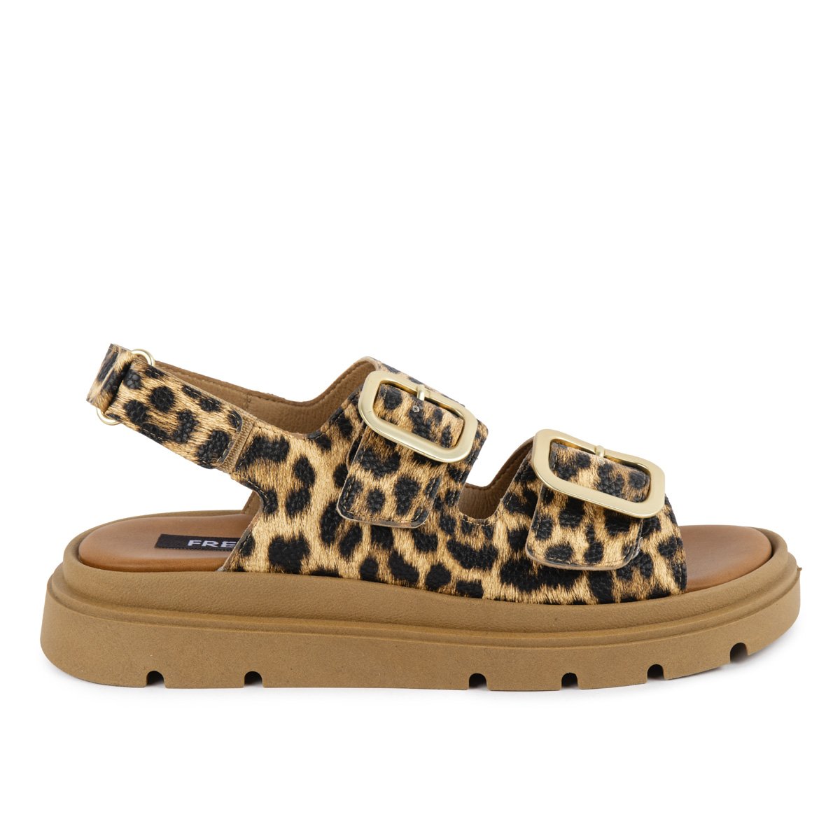 Λεοπαρ σανδάλια Fred με flatform σόλα και αγκράφες