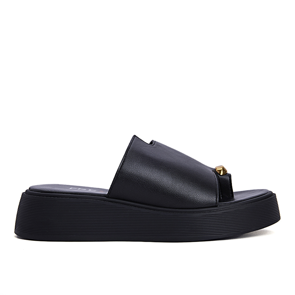 Fred flatforms με εφαρμογή toe ring, μαύρο