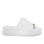 Fred flatforms με εφαρμογή toe ring, λευκό