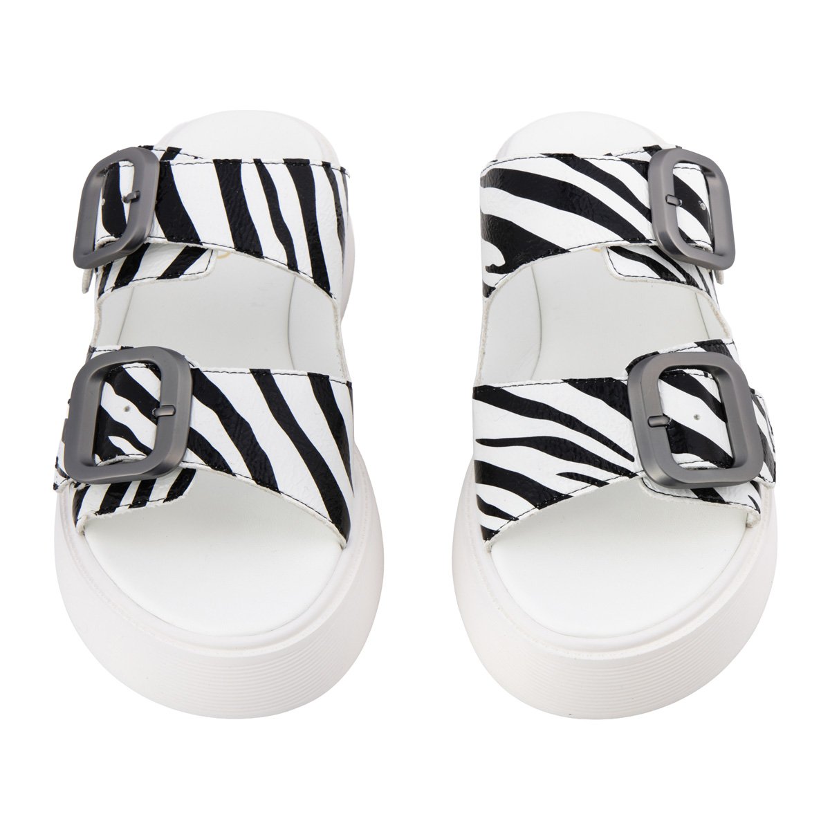 Fred flatforms με διπλή φάσα, ασπρόμαυρο