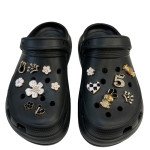 Ακρυλικό διακοσμητικό για crocs Smiley Flower, λευκό