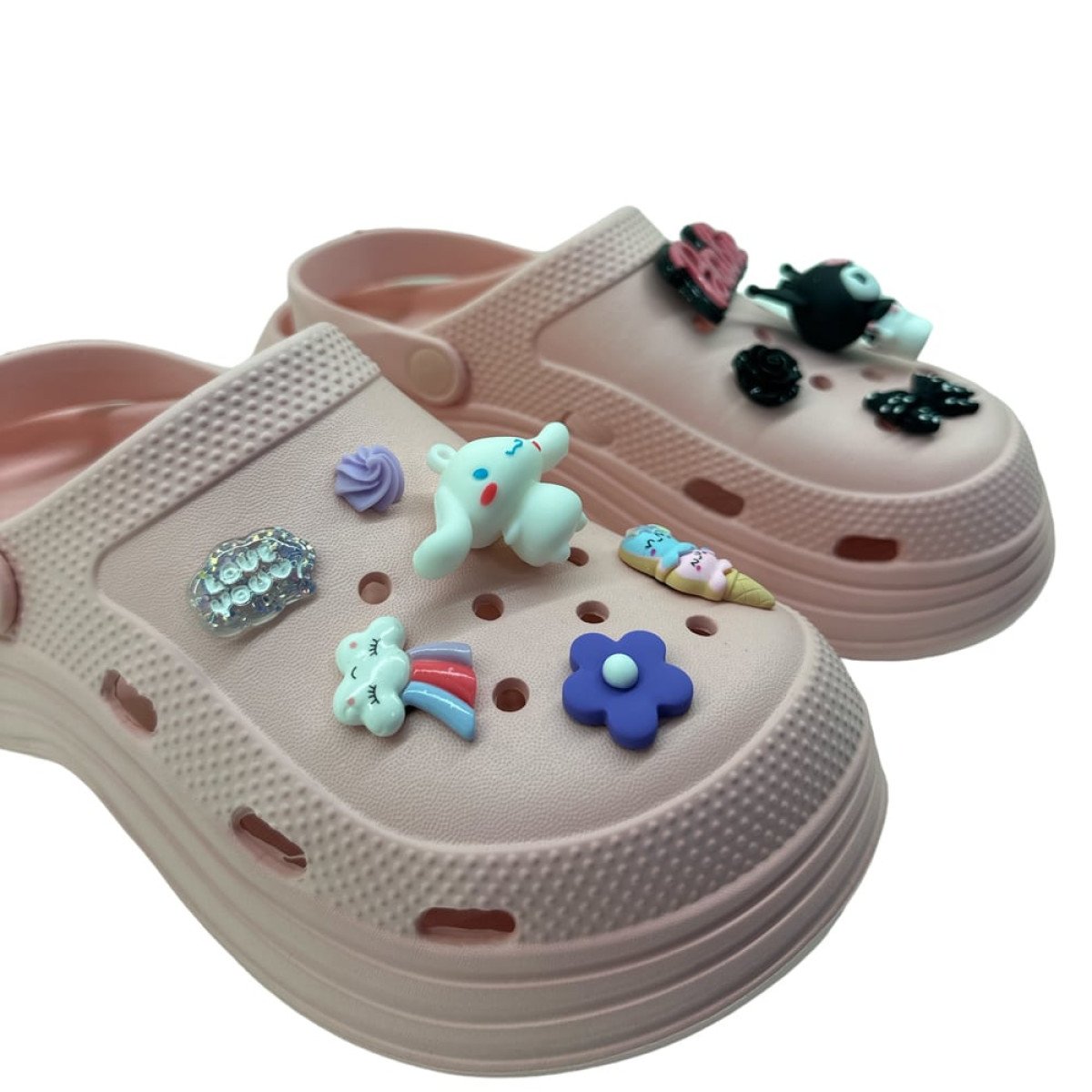 Πακέτο 11τμχ διακοσμητικών για crocs, Kuromi-Barbie